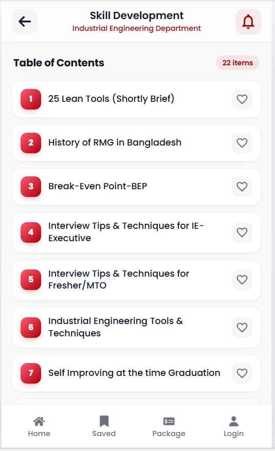 Formulas library screen